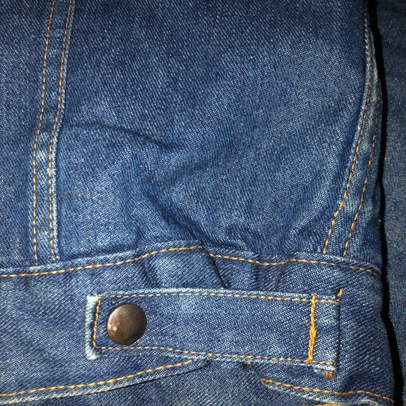 Vintage Masterpiece Apparel Denim Jacket Sherpa Lining Trucker Jean Jacket XL - Picture 11 of 12